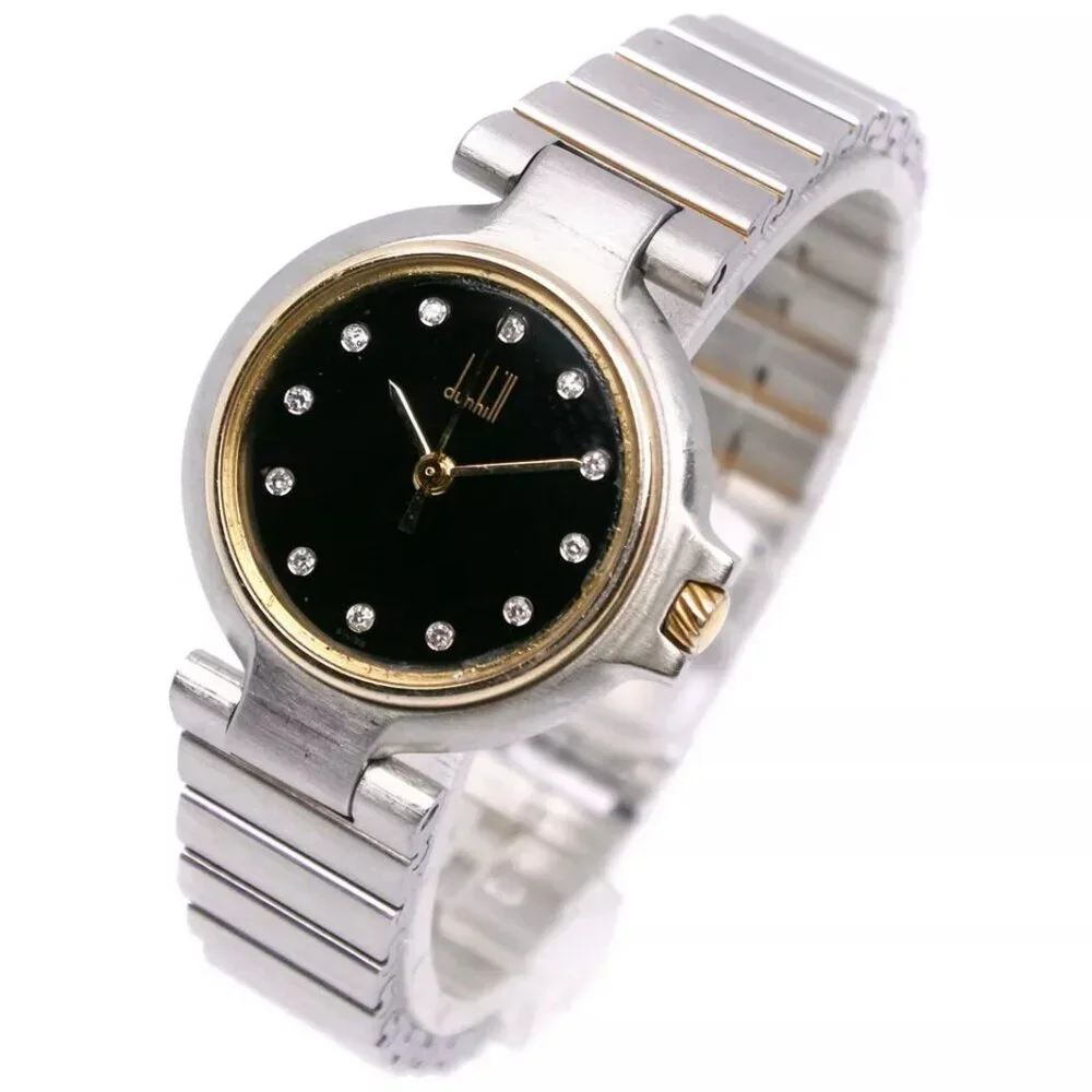 Dunhill Millennium Watches 12P diamond blackDial Stainless Steel Quartz